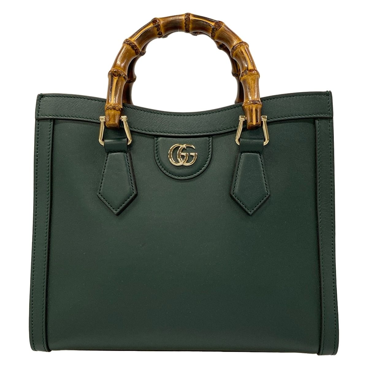 Gucci Handbag Diana Tote Medium Bamboo Green Leather