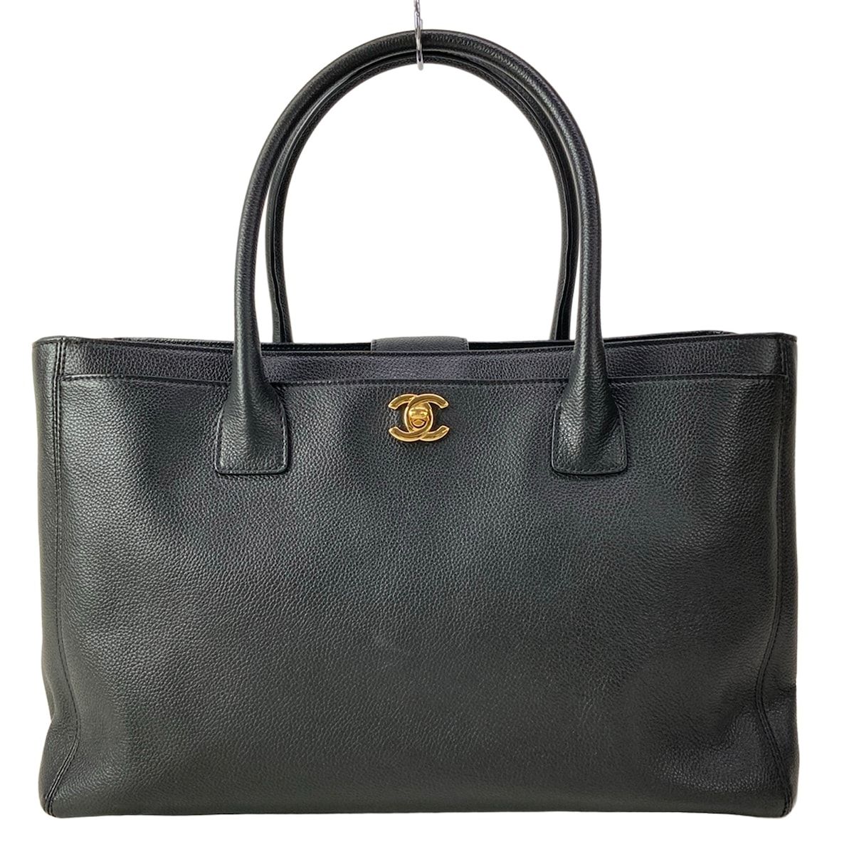 Chanel Tote Executive Line Black Gold Leather