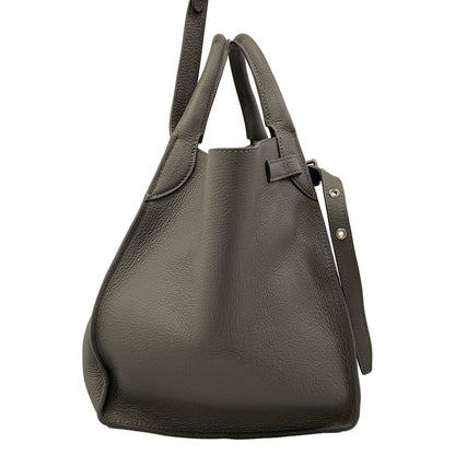 Celine Shoulder Bag Big Small with Long Strap Gray 2-Way — view 2