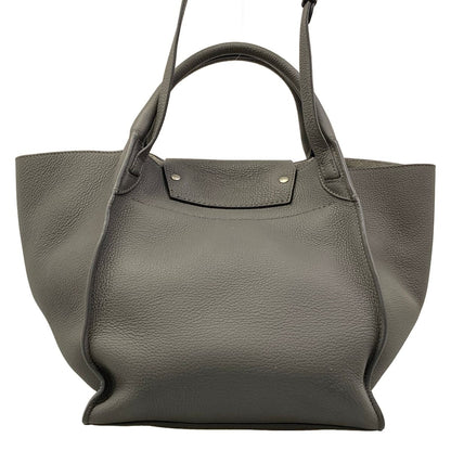 Celine Shoulder Bag Big Small with Long Strap Gray 2-Way — view 3
