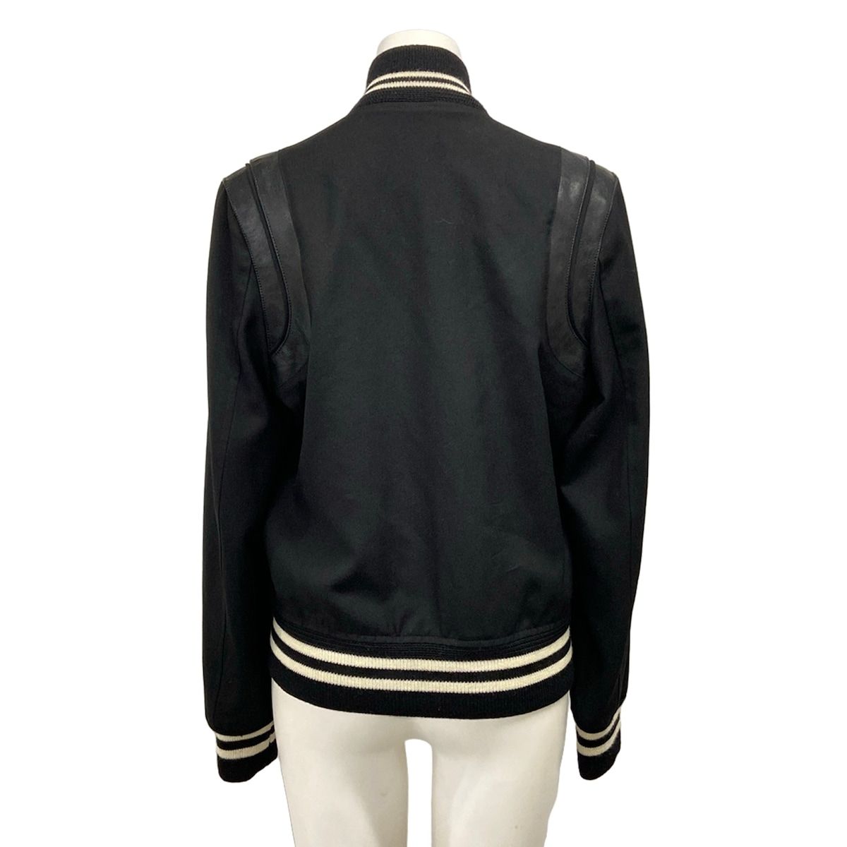 Saint Laurent Paris Jacket Black Ivory Teddy Wool 36 — view 2