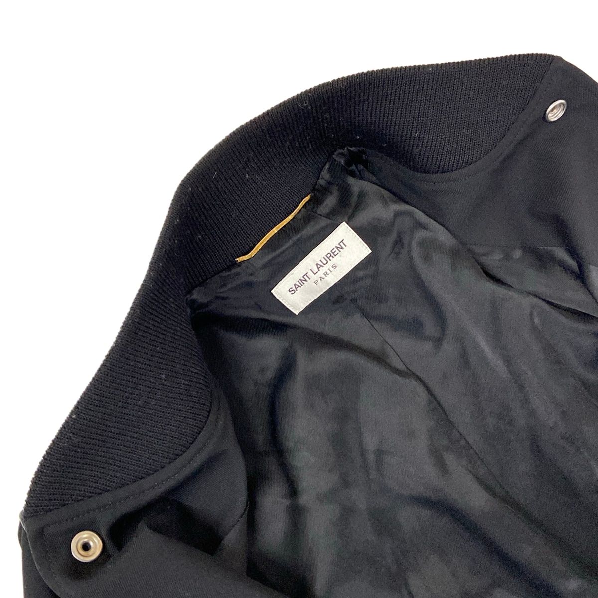 Saint Laurent Paris Jacket Black Ivory Teddy Wool 36 — view 8