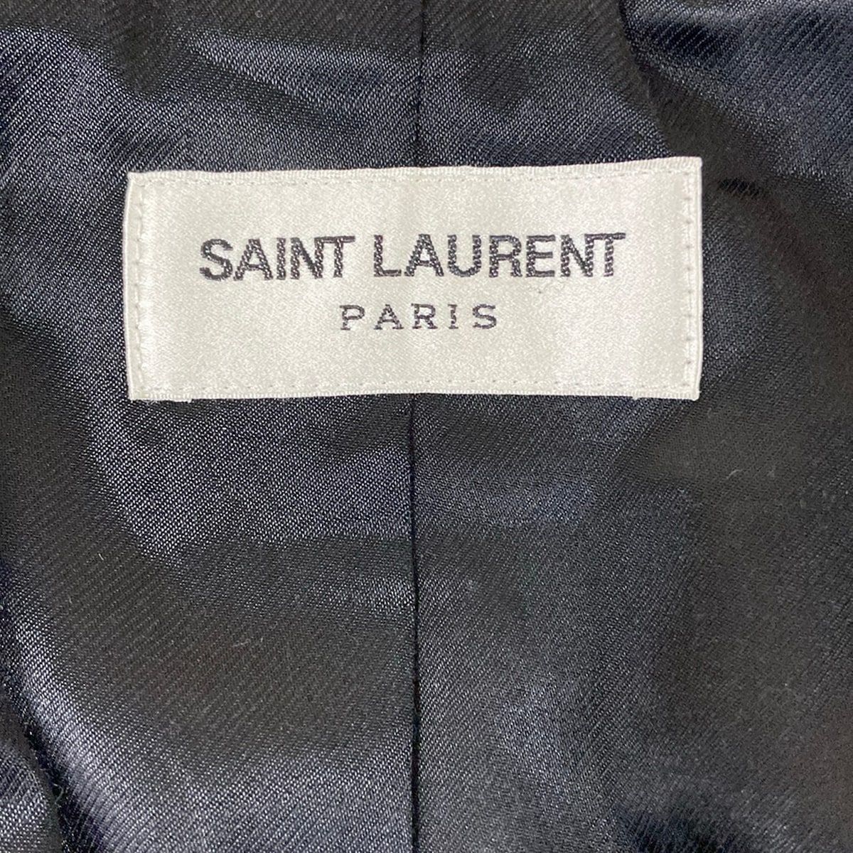 Saint Laurent Paris Jacket Black Ivory Teddy Wool 36 — view 3