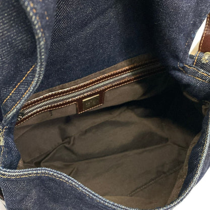 Fendi Handbag Mamma Bucket Blue Leather — view 7