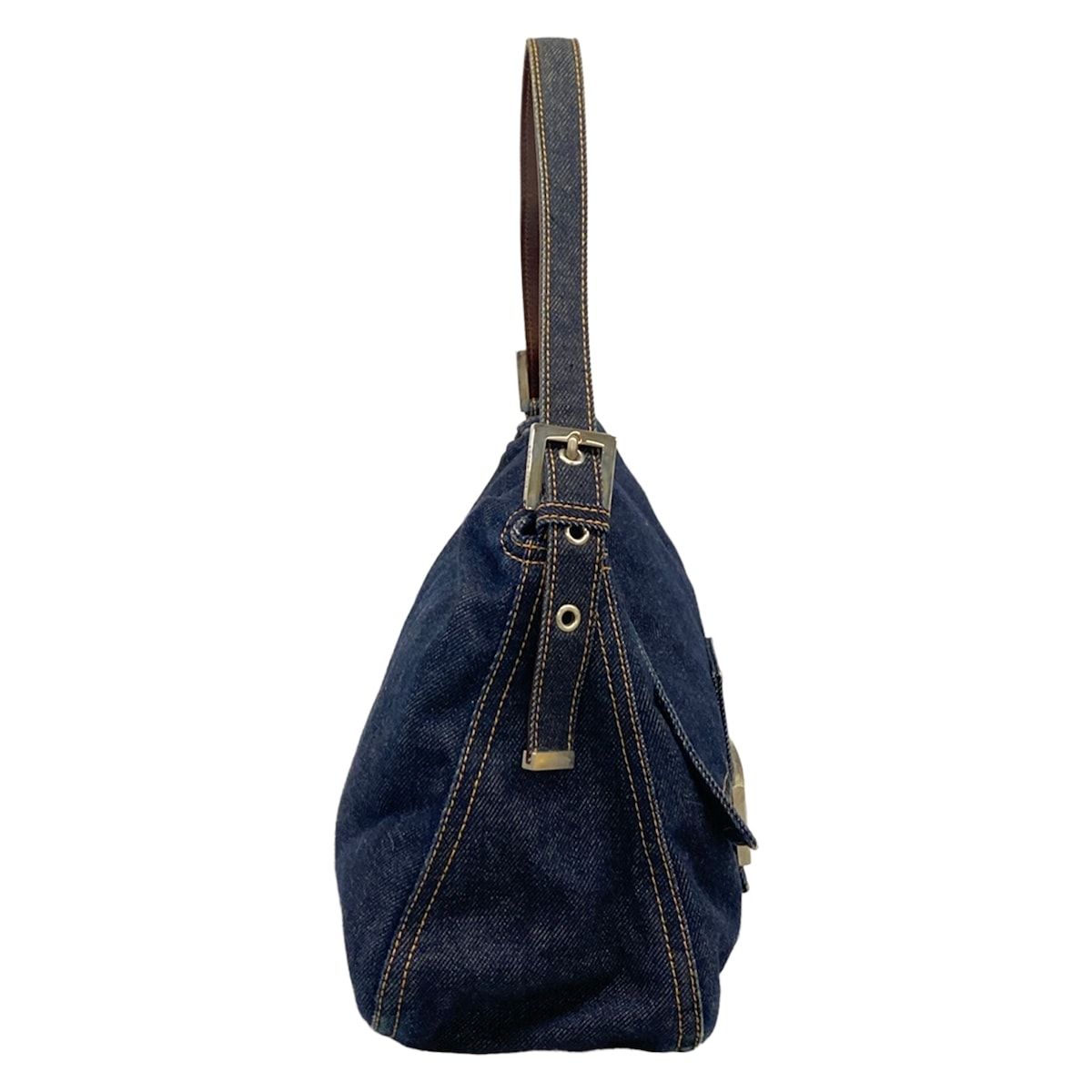Fendi Handbag Mamma Bucket Blue Leather — view 2