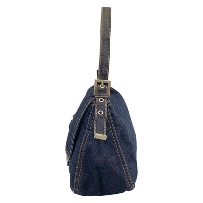 Fendi Handbag Mamma Bucket Blue Leather — view 4