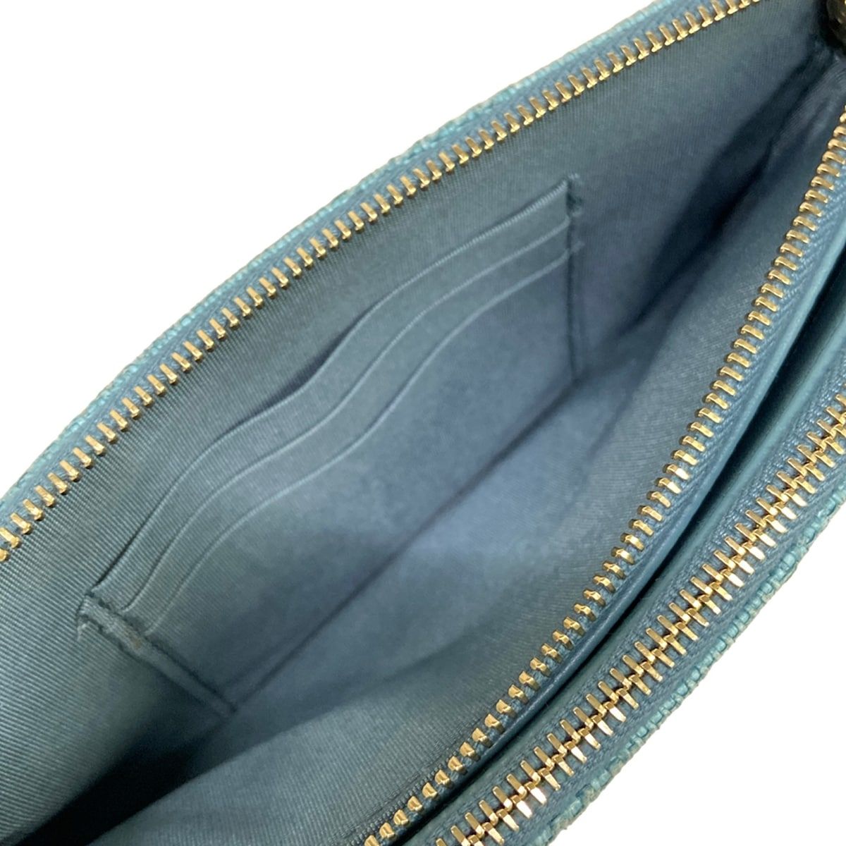 Chanel Wallet Deauville Line Light Blue Chain Gold Shoulder Bag — view 3