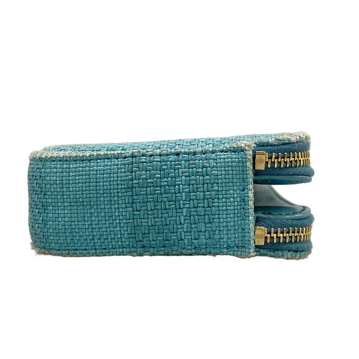 Chanel Wallet Deauville Line Light Blue Chain Gold Shoulder Bag — view 8