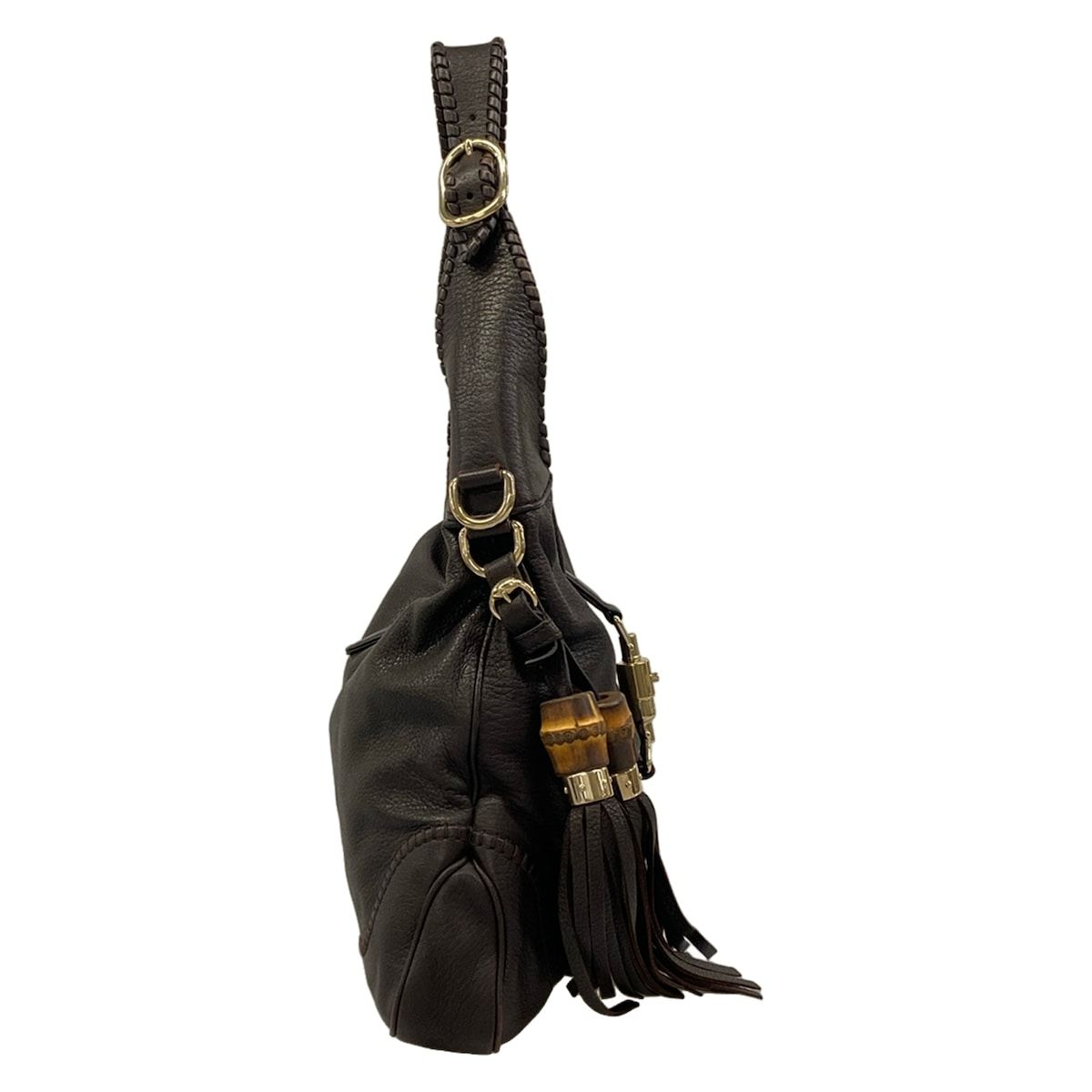 Gucci Shoulder Bag New Jackie Dark Brown Leather — view 2