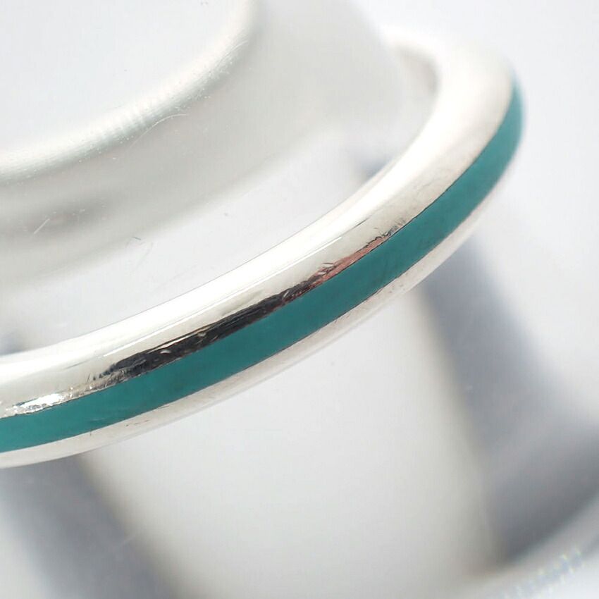 Tiffany & Co Blue Line Enamel Ring — view 3