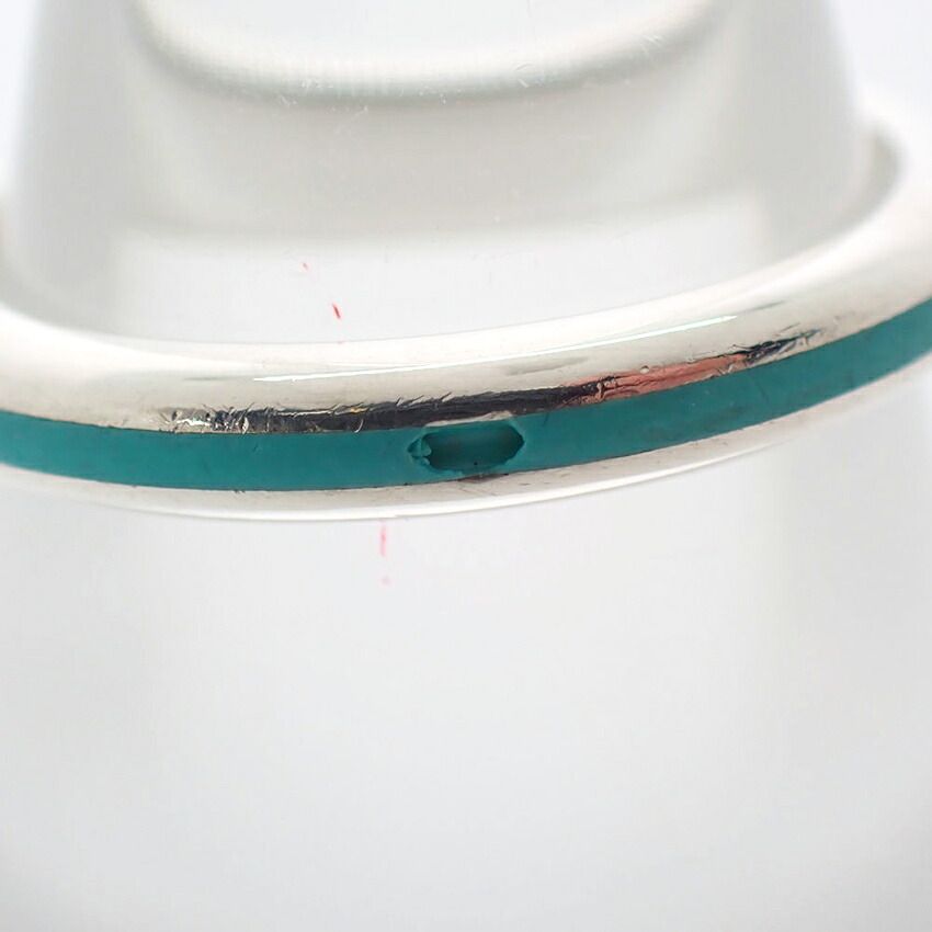 Tiffany & Co Blue Line Enamel Ring — view 2