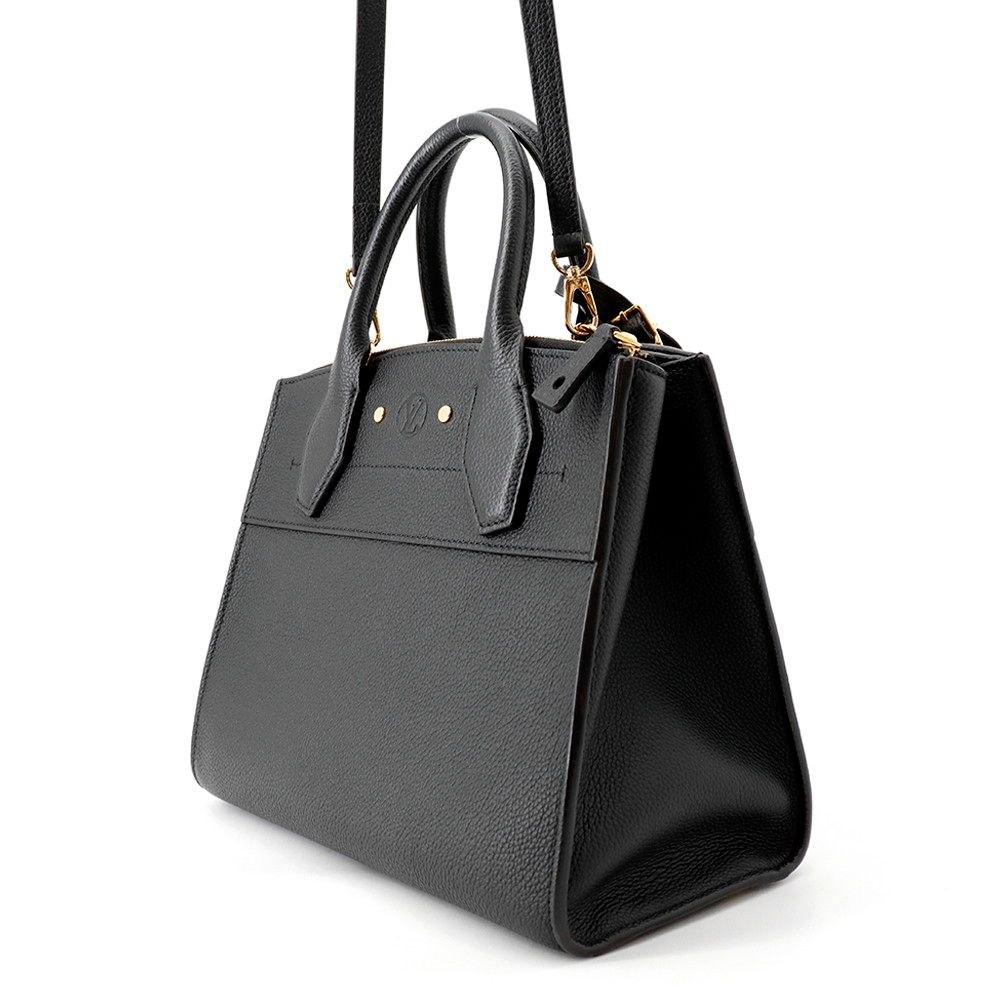 Louis Vuitton Calfskin City Steamer 2-Way Shoulder Bag Black — view 2