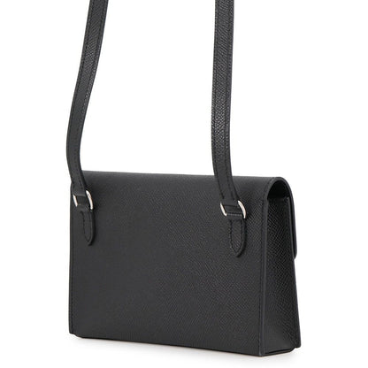 Hermes Wallet on Chain Nappe to Go Black Silver Epsom Shoulder Bag — view 2