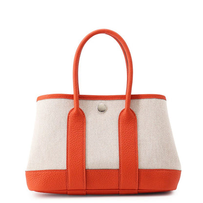 Hermes Tote Neo Garden 23 Party Ecru Capucines Silver Toile
