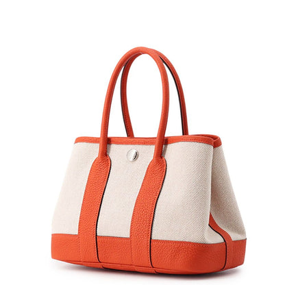 Hermes Tote Neo Garden 23 Party Ecru Capucines Silver Toile — view 2