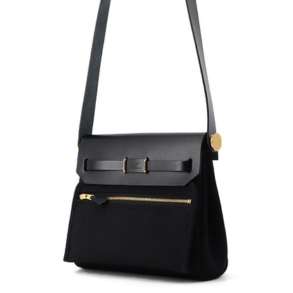 Hermes Shoulder Bag Herbag Zip Mini Black Gold Toile Hunter — view 2