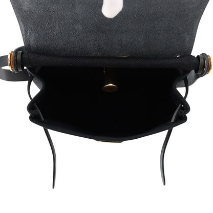 Hermes Shoulder Bag Herbag Zip Mini Black Gold Toile Hunter — view 5