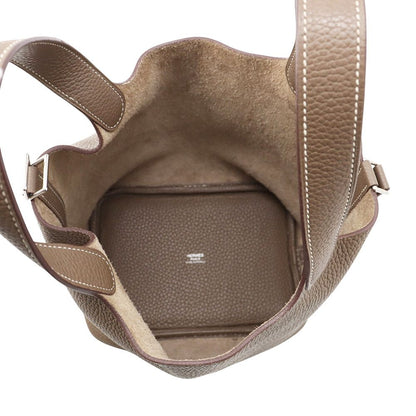 Hermes Handbag Picotin Lock PM Etoupe Silver Taurillon Clemence — view 5