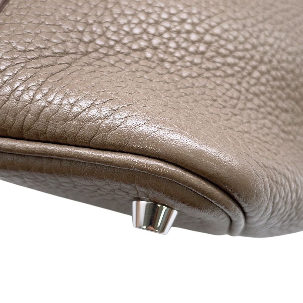 Hermes Handbag Picotin Lock PM Etoupe Silver Taurillon Clemence — view 7