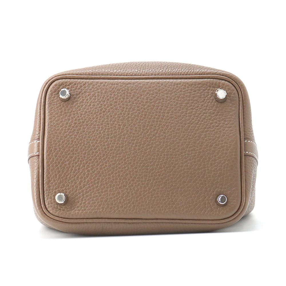 Hermes Handbag Picotin Lock PM Etoupe Silver Taurillon Clemence — view 3