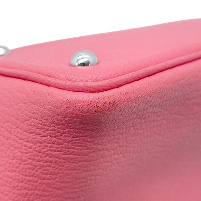 Hermes Bolide 1923 Mini Rose Azalea Silver Chevre Mysore 2-Way Handbag — view 8