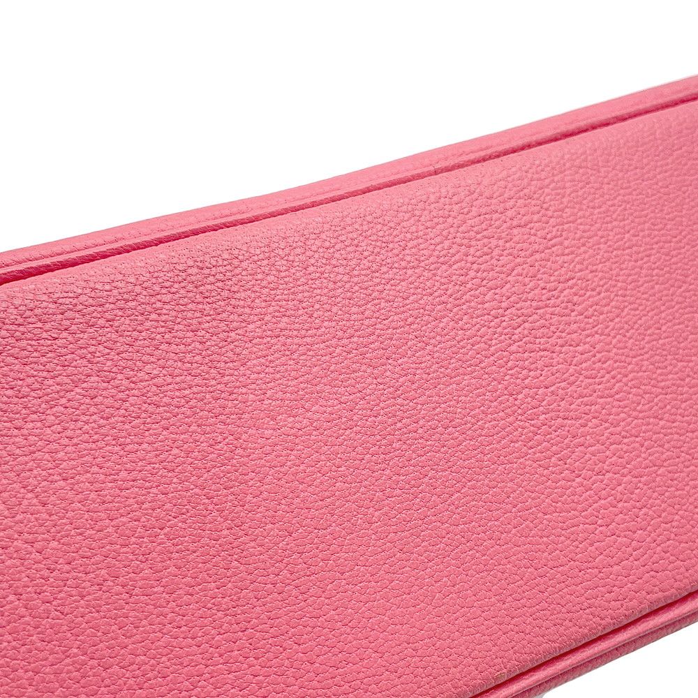 Hermes Bolide 1923 Mini Rose Azalea Silver Chevre Mysore 2-Way Handbag — view 7