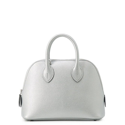 Hermes Bolide 1923 Mini Argent Silver Chevre Chamkila 2-Way Handbag