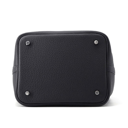 Hermes Handbag Picotin Lock MM Canvas Silver Taurillon Clemence — view 3