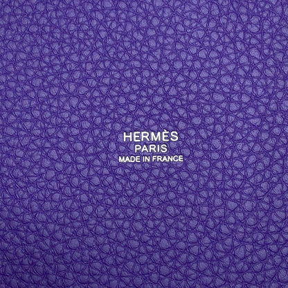 Hermes Handbag Picotin Lock PM Purple Silver Taurillon Clemence — view 6