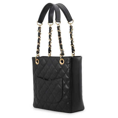 Chanel Tote Quilted CC Logo Black — view 2