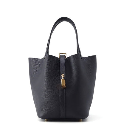 Hermes Handbag Picotin Lock PM Canvas Gold Taurillon Clemence Tote