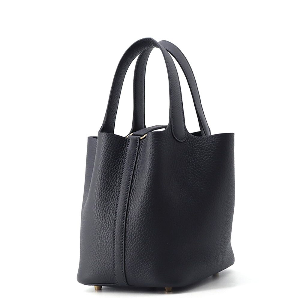 Hermes Handbag Picotin Lock PM Canvas Gold Taurillon Clemence Tote — view 2