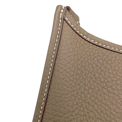 Hermes Shoulder Bag Evelyne TPM 85 Amazon Etoupe Blue Indigo Silver Taurillon — view 7