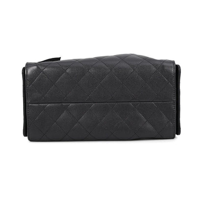 Chanel Chain Shoulder Bag CC Logo 25 Small Caviar Leather Black — view 3