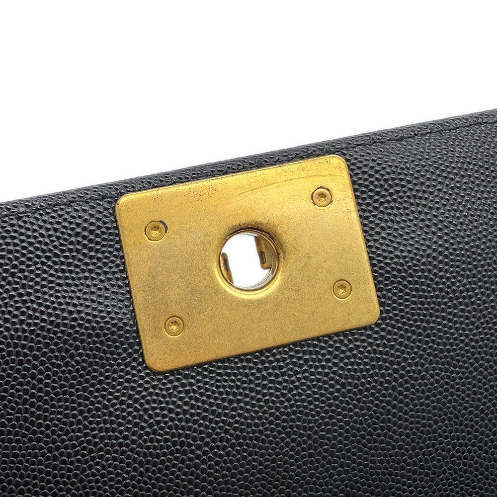 Chanel Chain Shoulder Bag Boy CC Logo Black — view 8