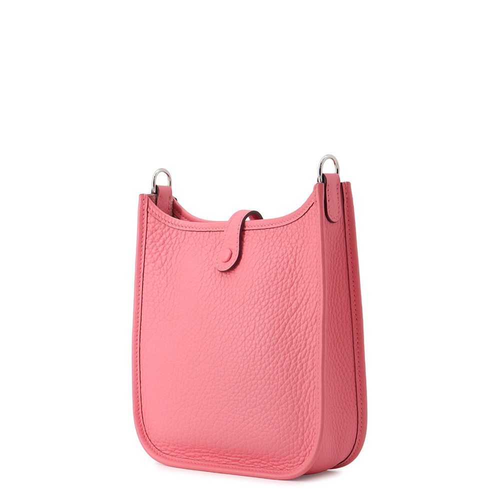 Hermes Shoulder Bag Evelyne TPM 111 Amazon Rose Azalea Rouge Pivoine Silver — view 2