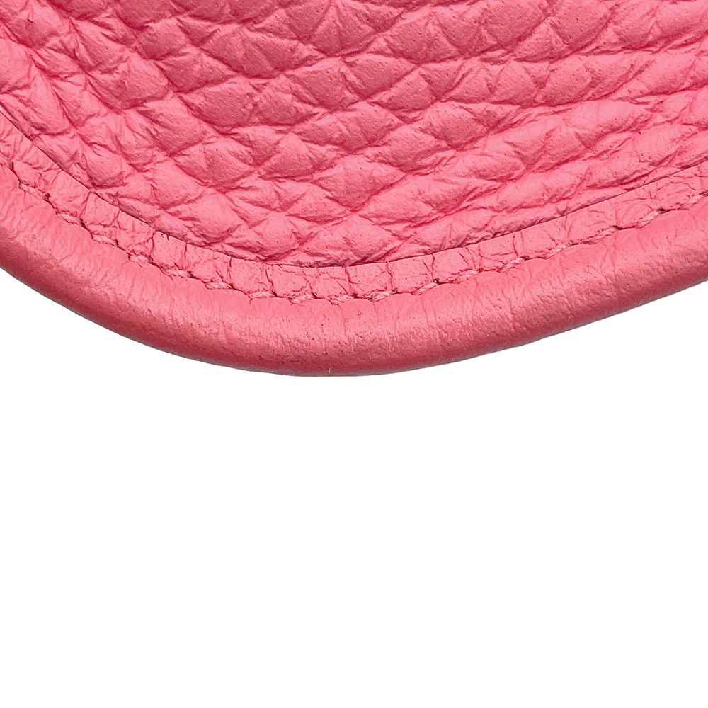 Hermes Shoulder Bag Evelyne TPM 111 Amazon Rose Azalea Rouge Pivoine Silver — view 6