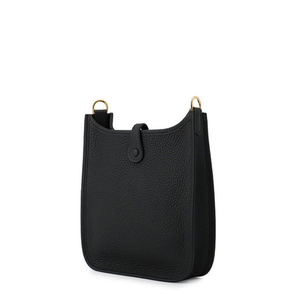 Hermes Shoulder Bag Evelyne TPM 111 Amazon Black Gold Taurillon Clemence — view 2