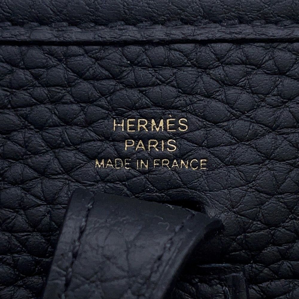 Hermes Shoulder Bag Evelyne TPM 111 Amazon Black Gold Taurillon Clemence — view 5