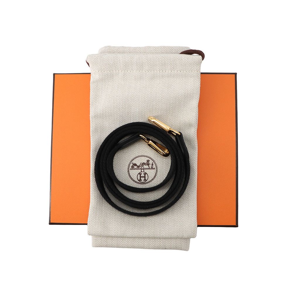 Hermes Shoulder Bag Evelyne TPM 111 Amazon Black Gold Taurillon Clemence — view 6