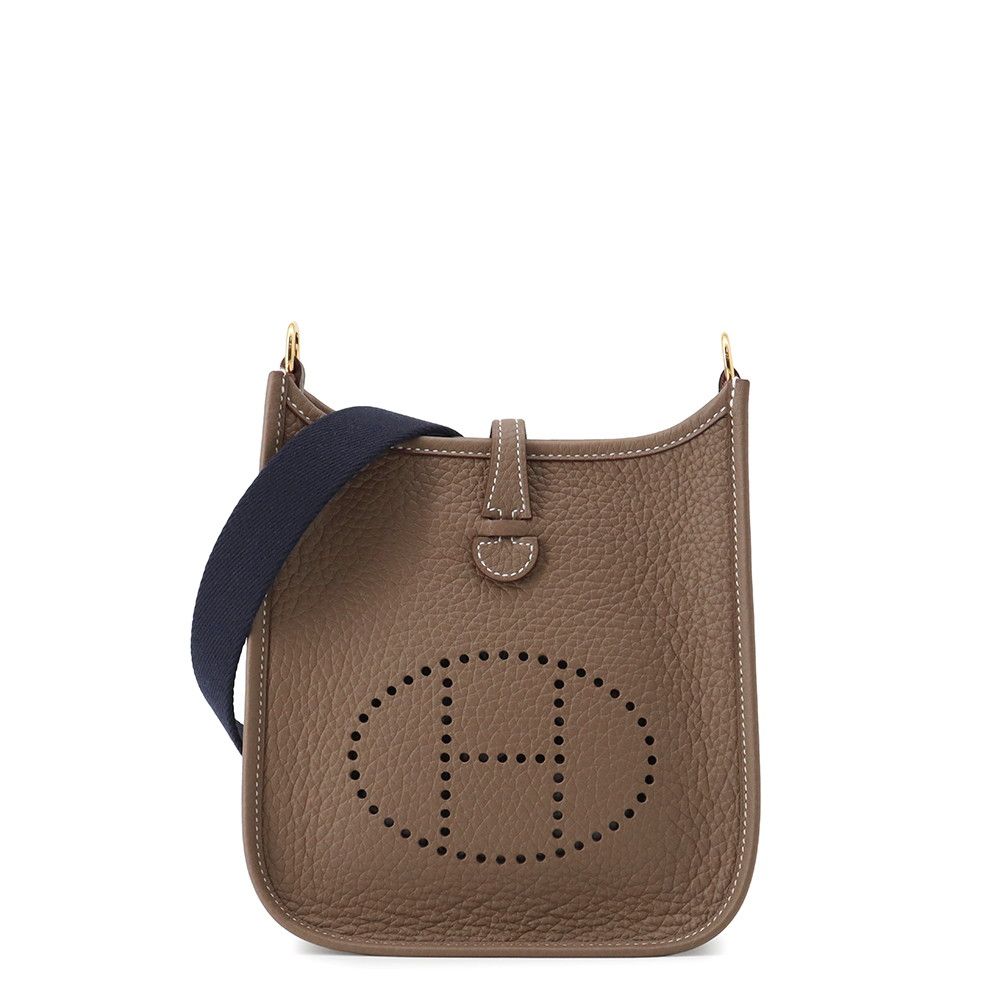 Hermes Evelyne TPM 111 Amazon Etoupe Blue Indigo Gold Taurillon Clemence