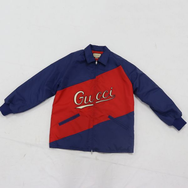 Gucci Logo Nylon Bomber Jacket Red Blue Color Apa Ako Abc