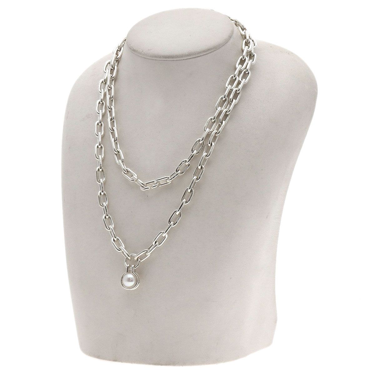 Tiffany & Co HardWear Fresh Water Pearl Necklace Silver — view 6