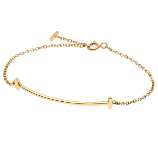 Tiffany & Co T Smile Small Bracelet 18k Pink Gold