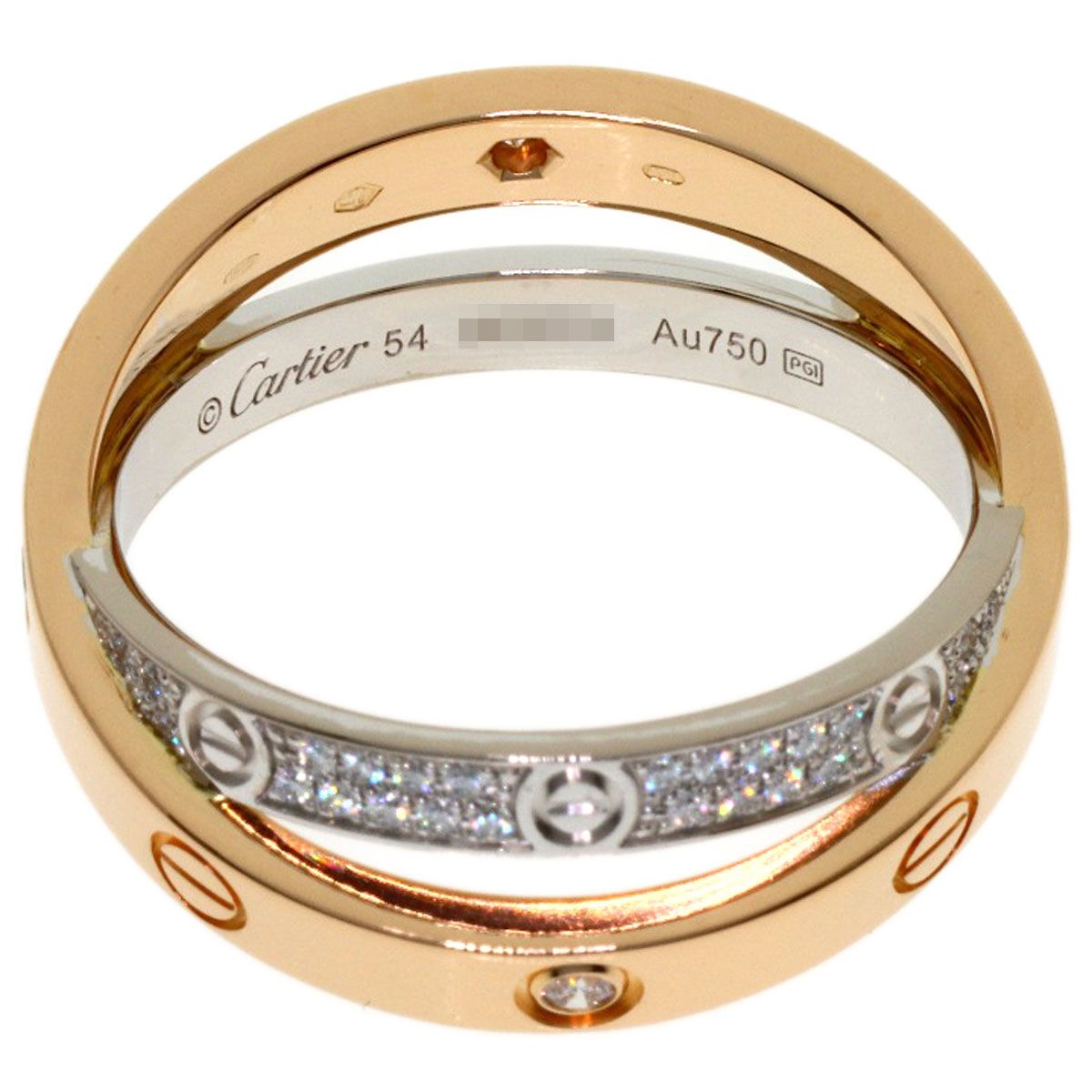 Cartier Be Love Full Pave Diamond 54 Ring — view 4