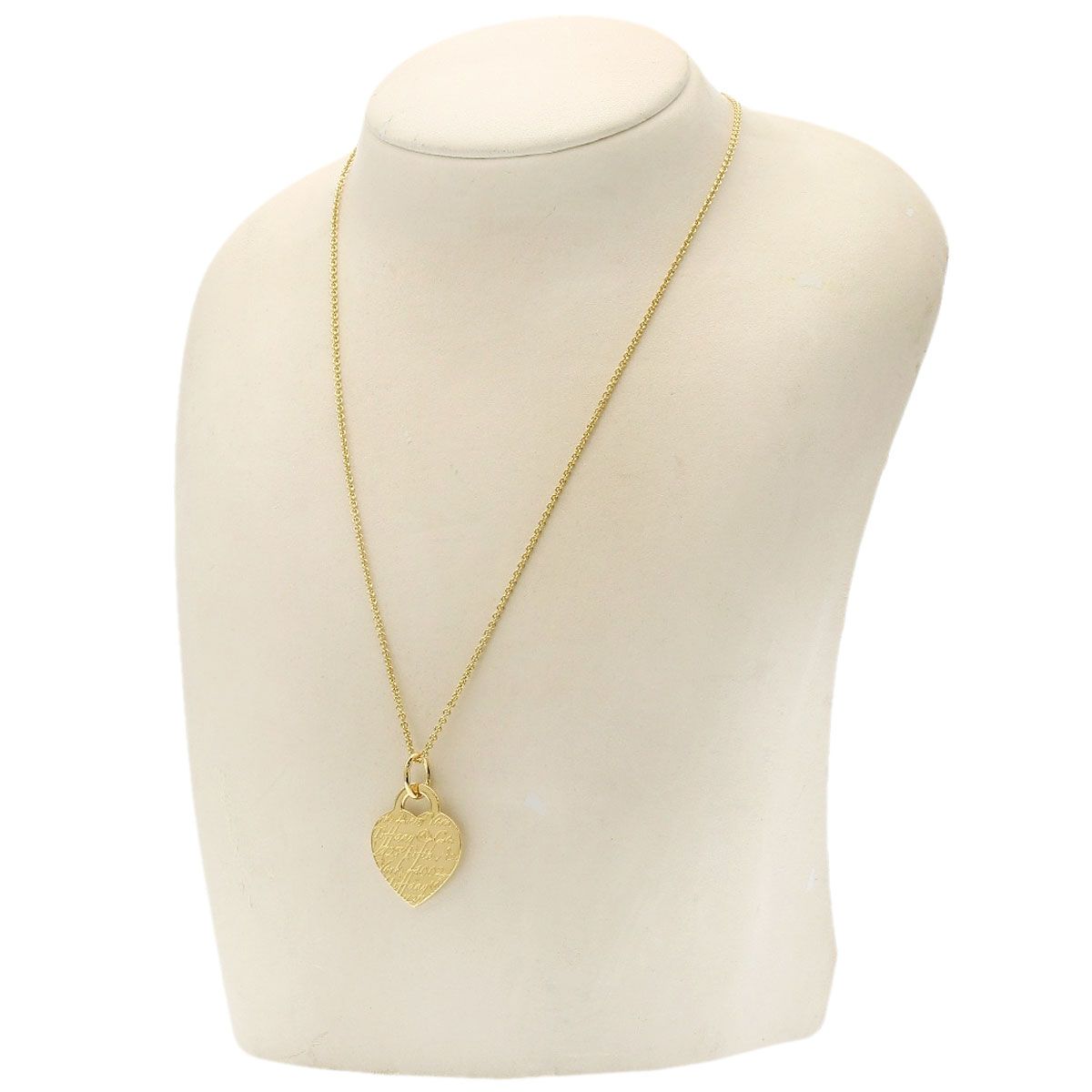 Tiffany & Co Notes Heart Necklace 18k Yellow Gold — view 4