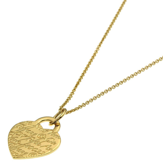 Tiffany & Co Notes Heart Necklace 18k Yellow Gold