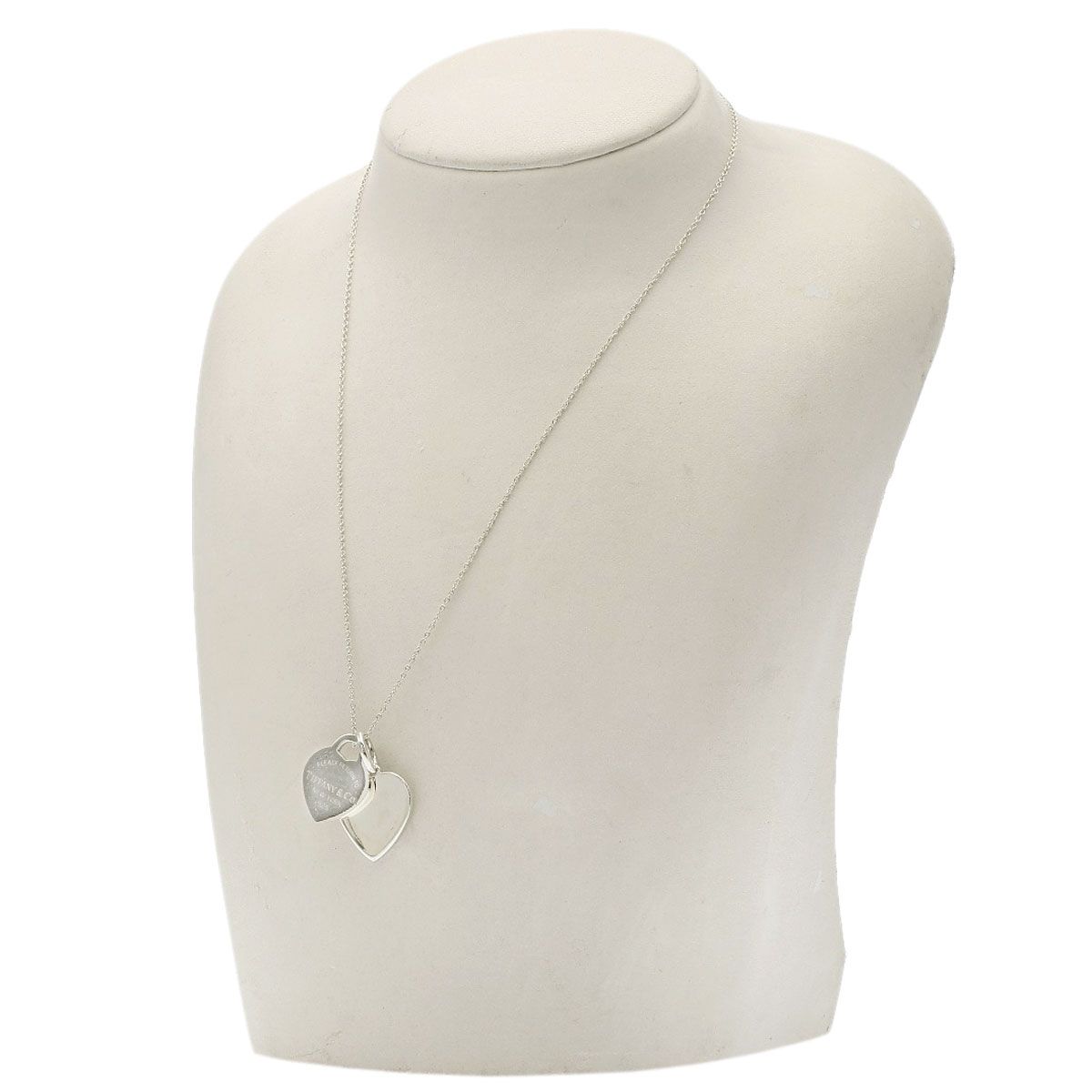 Tiffany & Co Double Heart Necklace Silver — view 5