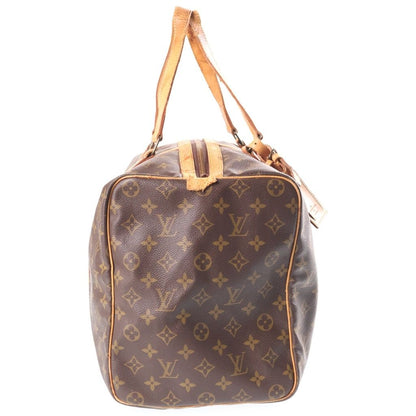 Louis Vuitton Monogram Keepall 45 Boston Bag Brown Leather Gold — view 3