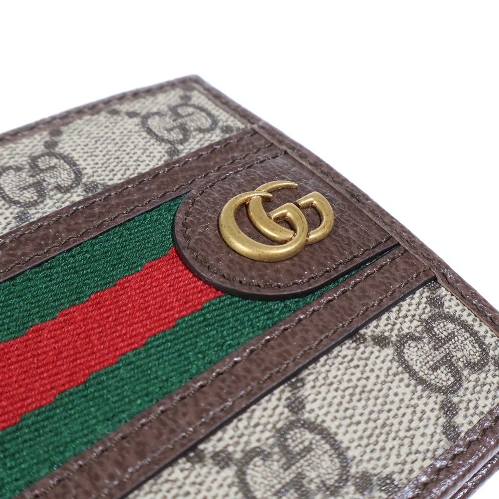 Gucci GG Supreme Ophidia Bifold Wallet Brown Beige — view 4